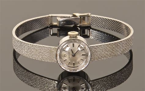 rolex womens vintage mesh silver oval watch|vintage Rolex women's watch value.